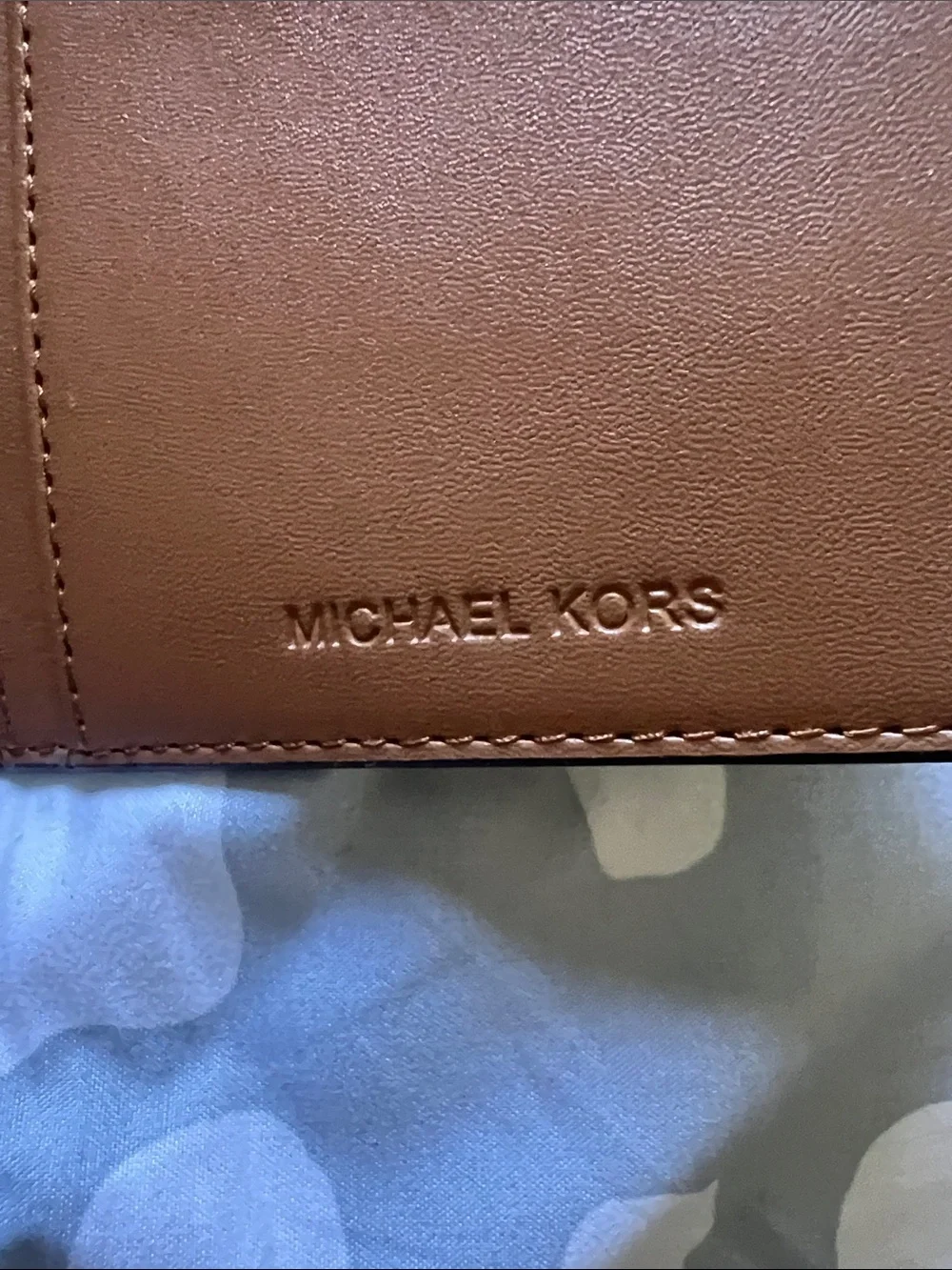 Michael Kors Black and Gold Logo Money Clip Wallet